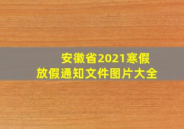 安徽省2021寒假放假通知文件图片大全