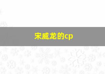 宋威龙的cp