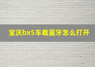 宝沃bx5车载蓝牙怎么打开