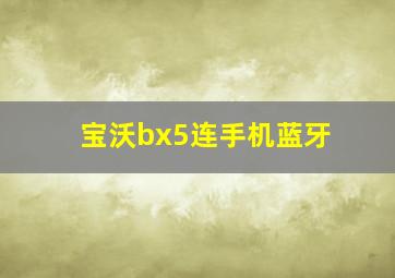 宝沃bx5连手机蓝牙