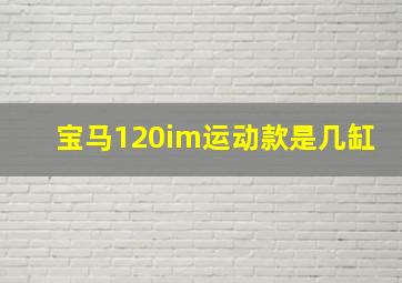 宝马120im运动款是几缸