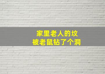 家里老人的坟被老鼠钻了个洞