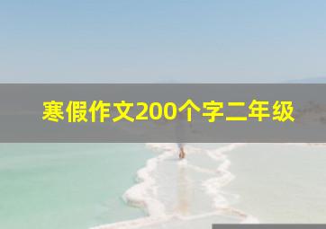 寒假作文200个字二年级