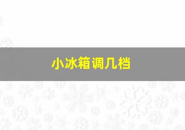 小冰箱调几档