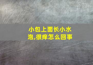 小包上面长小水泡,很痒怎么回事