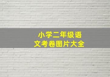 小学二年级语文考卷图片大全