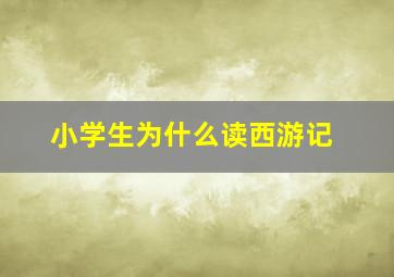 小学生为什么读西游记