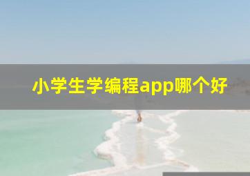 小学生学编程app哪个好