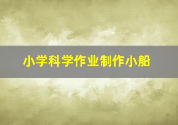 小学科学作业制作小船