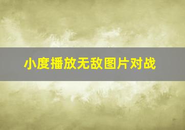 小度播放无敌图片对战