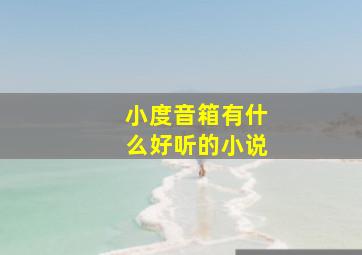 小度音箱有什么好听的小说