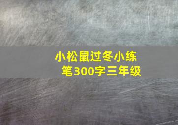 小松鼠过冬小练笔300字三年级