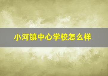 小河镇中心学校怎么样