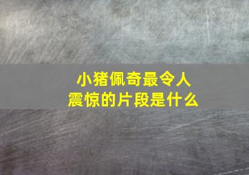 小猪佩奇最令人震惊的片段是什么