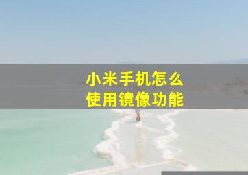 小米手机怎么使用镜像功能