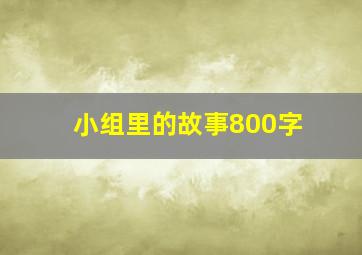 小组里的故事800字