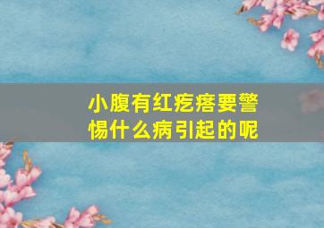 小腹有红疙瘩要警惕什么病引起的呢