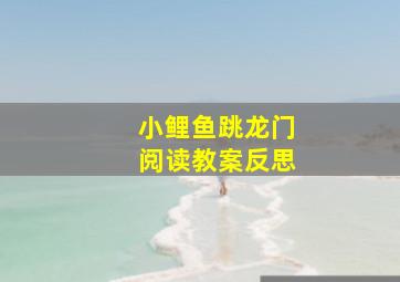 小鲤鱼跳龙门阅读教案反思