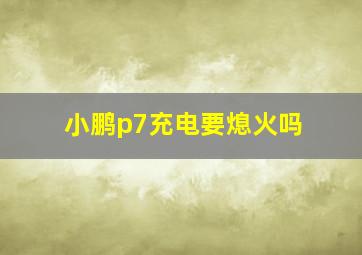 小鹏p7充电要熄火吗