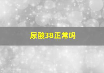 尿酸38正常吗