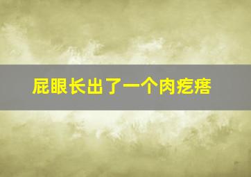 屁眼长出了一个肉疙瘩