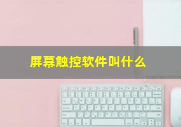 屏幕触控软件叫什么