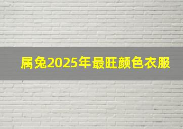 属兔2025年最旺颜色衣服