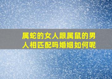 属蛇的女人跟属鼠的男人相匹配吗婚姻如何呢