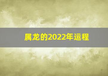 属龙的2022年运程