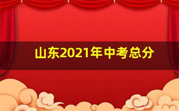 山东2021年中考总分