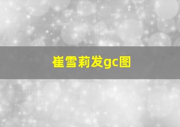 崔雪莉发gc图