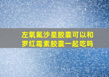 左氧氟沙星胶囊可以和罗红霉素胶囊一起吃吗