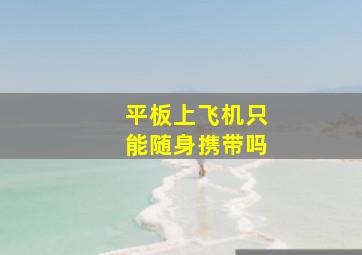 平板上飞机只能随身携带吗