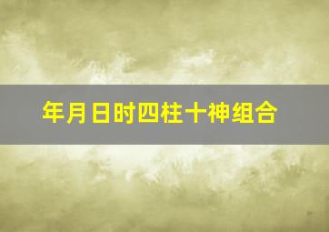 年月日时四柱十神组合