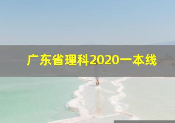 广东省理科2020一本线