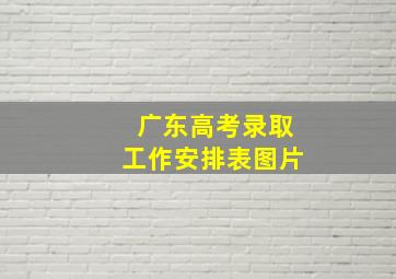 广东高考录取工作安排表图片