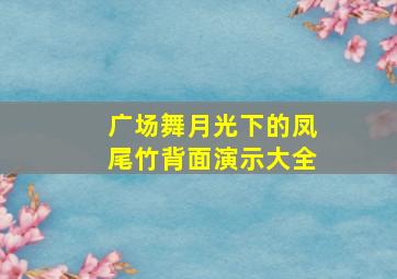 广场舞月光下的凤尾竹背面演示大全