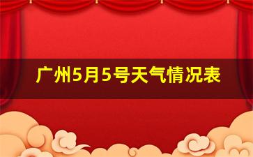 广州5月5号天气情况表