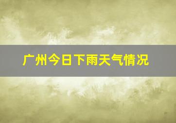 广州今日下雨天气情况