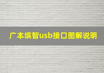 广本缤智usb接口图解说明