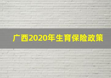 广西2020年生育保险政策