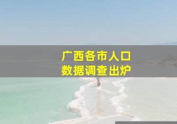 广西各市人口数据调查出炉