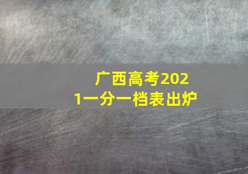 广西高考2021一分一档表出炉