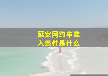 延安网约车准入条件是什么