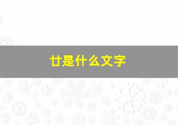 廿是什么文字