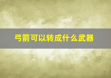 弓箭可以转成什么武器