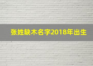 张姓缺木名字2018年出生