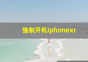 强制开机iphonexr