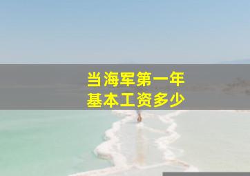 当海军第一年基本工资多少