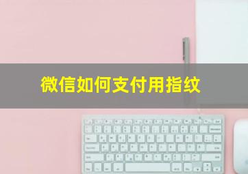 微信如何支付用指纹